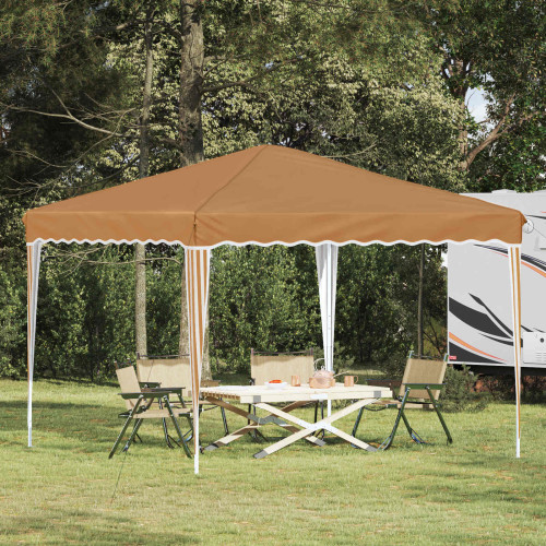 vidaXL Pop-up Partytält 288 x 288 x 245 cm Beige Oxford Tyg
