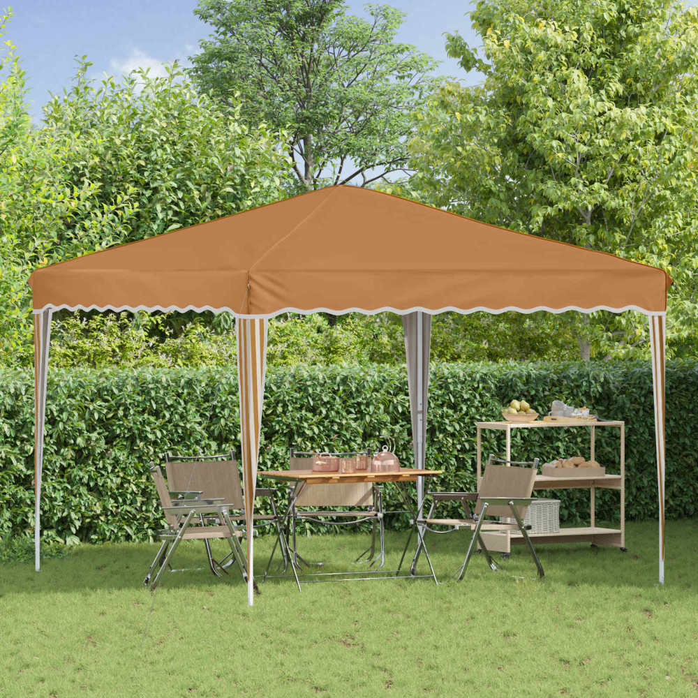 Produktbild för Pop-up Partytält 288 x 288 x 245 cm Beige Oxford Tyg
