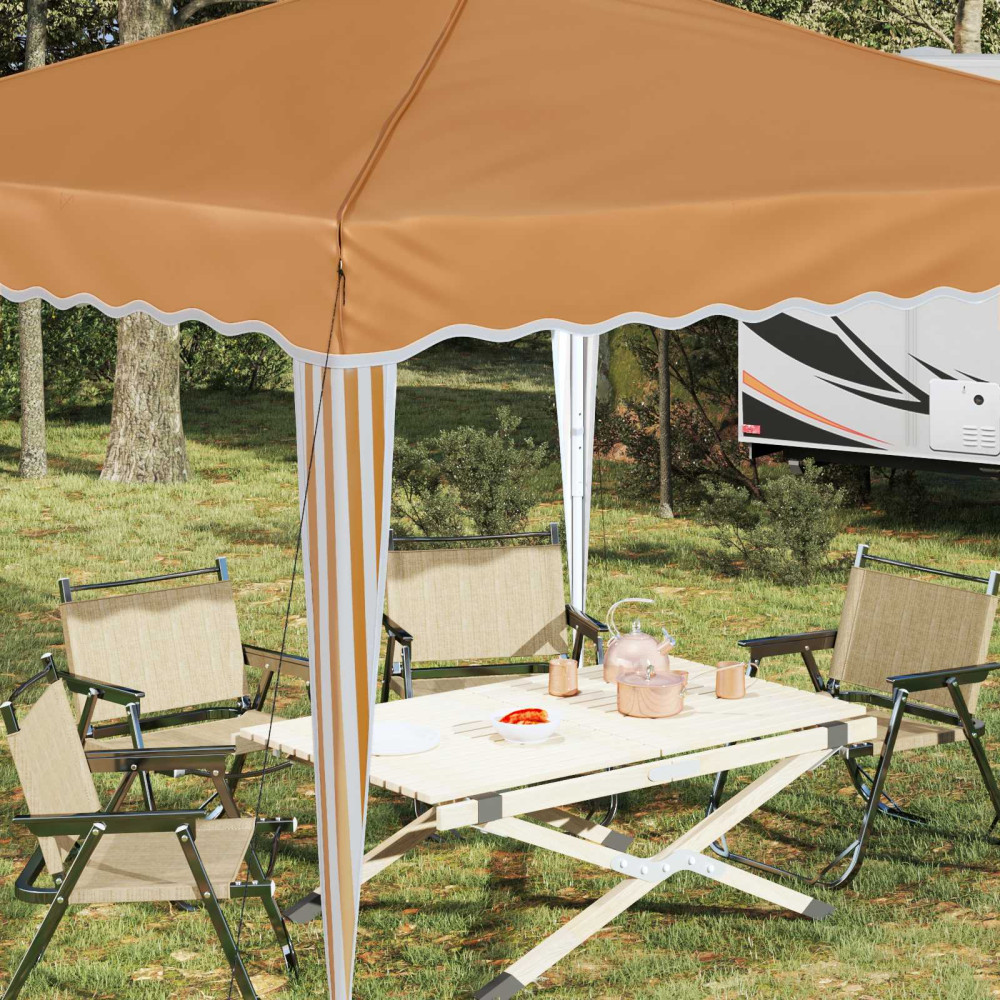 Produktbild för Pop-up Partytält 288 x 288 x 245 cm Beige Oxford Tyg