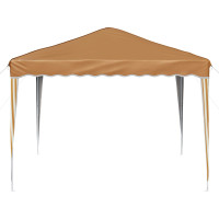 Produktbild för Pop-up Partytält 288 x 288 x 245 cm Beige Oxford Tyg