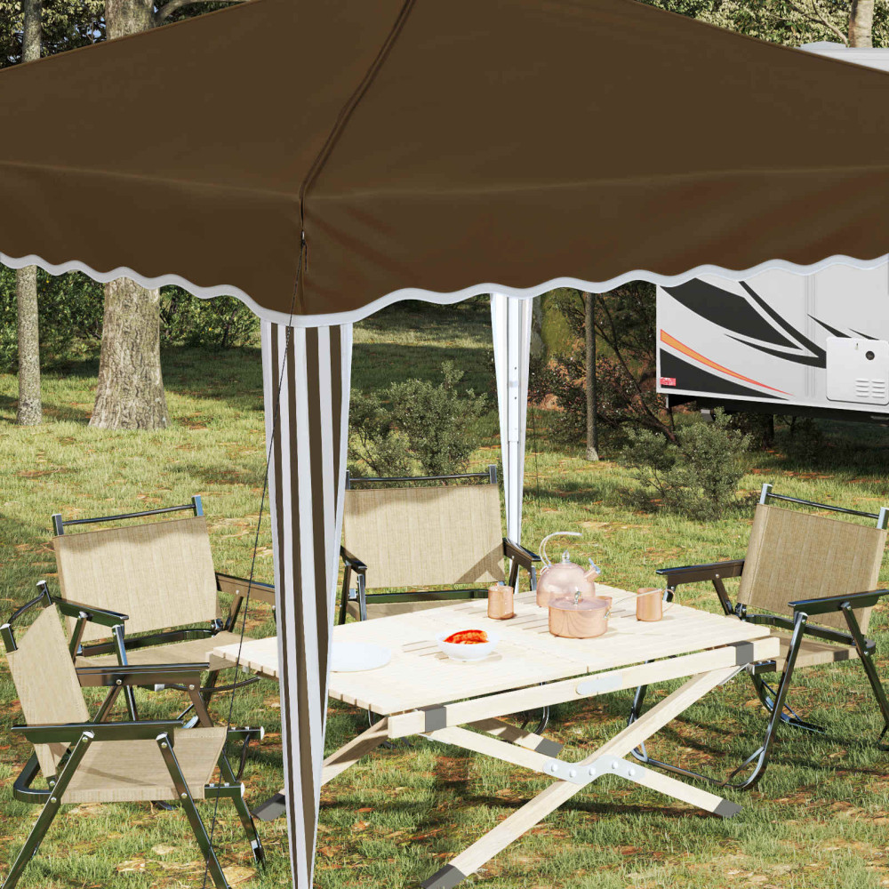 Produktbild för Pop-up Partytält 288 x 288 x 245 cm Taupe Oxford Tyg