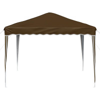 Produktbild för Pop-up Partytält 288 x 288 x 245 cm Taupe Oxford Tyg