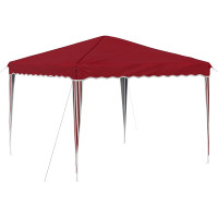Produktbild för Pop-up Partytält 288 x 288 x 245 cm Vinröd Oxford Tyg