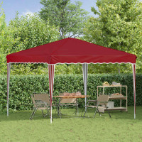 Produktbild för Pop-up Partytält 288 x 288 x 245 cm Vinröd Oxford Tyg