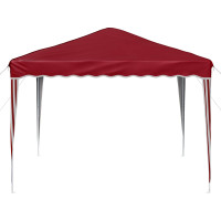 Produktbild för Pop-up Partytält 288 x 288 x 245 cm Vinröd Oxford Tyg