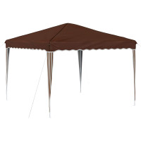 Produktbild för Pop-up Partytält 288 x 288 x 245 cm Brun Oxford Tyg