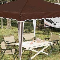 Produktbild för Pop-up Partytält 288 x 288 x 245 cm Brun Oxford Tyg