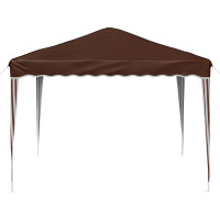 Produktbild för Pop-up Partytält 288 x 288 x 245 cm Brun Oxford Tyg