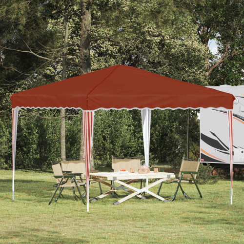 vidaXL Pop-up Partytält 288 x 288 x 245 cm Terracotta Oxford Tyg