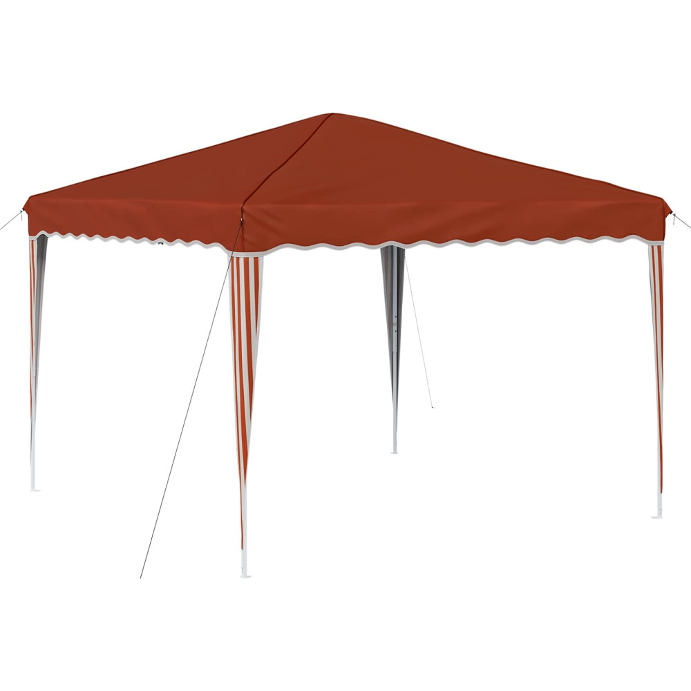 Produktbild för Pop-up Partytält 288 x 288 x 245 cm Terracotta Oxford Tyg