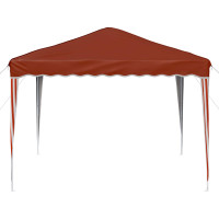 Produktbild för Pop-up Partytält 288 x 288 x 245 cm Terracotta Oxford Tyg