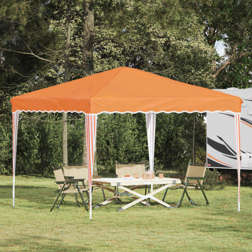 vidaXL Pop-up Partytält 288 x 288 x 245 cm Orange Oxford Tyg