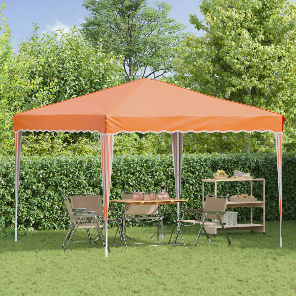 Produktbild för Pop-up Partytält 288 x 288 x 245 cm Orange Oxford Tyg