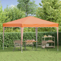 Produktbild för Pop-up Partytält 288 x 288 x 245 cm Orange Oxford Tyg