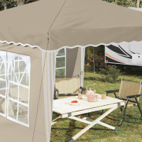 Produktbild för Pop-up Partytält 288 x 288 x 245 cm Gräddvit Oxford Tyg