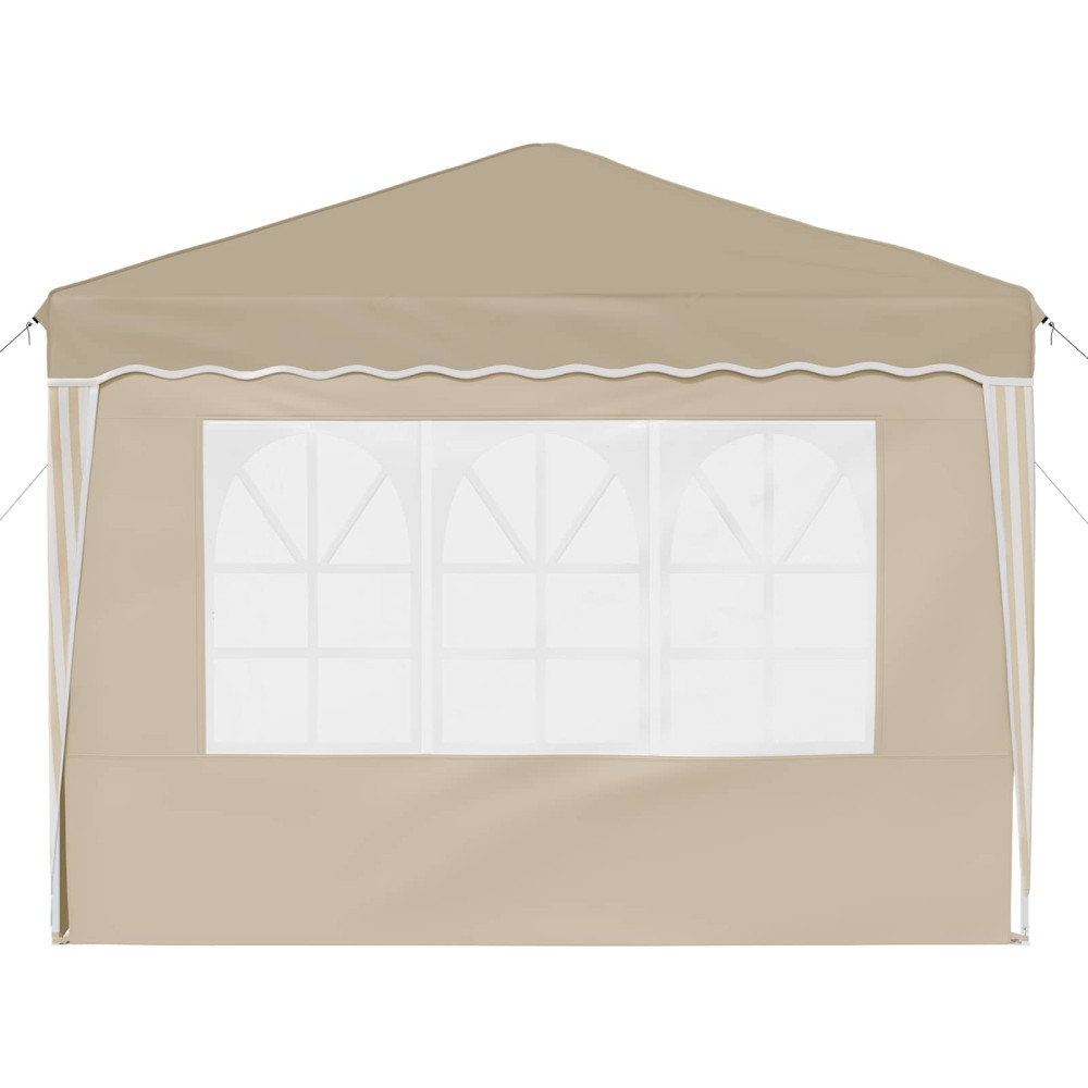 Produktbild för Pop-up Partytält 288 x 288 x 245 cm Gräddvit Oxford Tyg