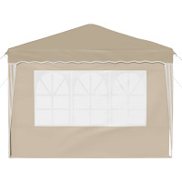 Produktbild för Pop-up Partytält 288 x 288 x 245 cm Gräddvit Oxford Tyg