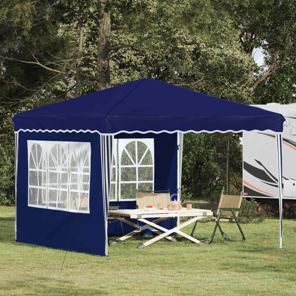 Produktbild för Pop-up Partytält 288 x 288 x 245 cm Blå Oxford Tyg