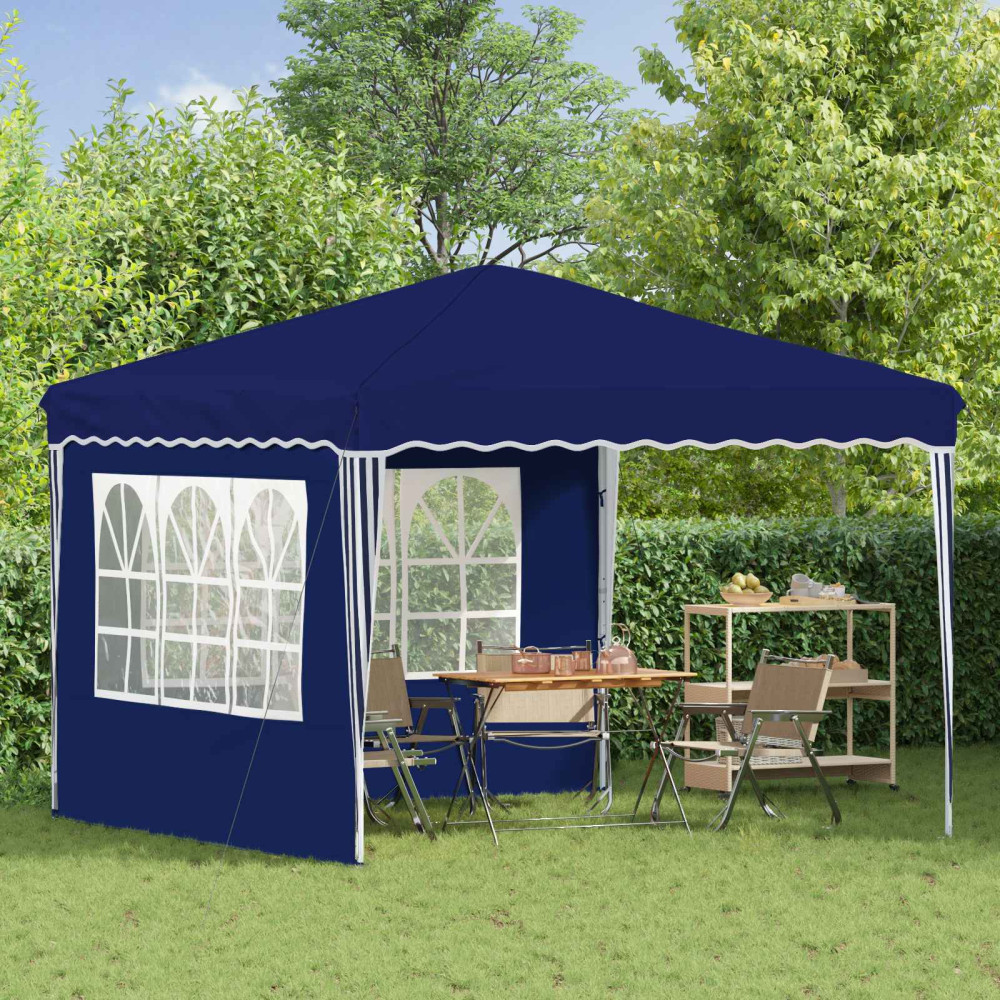 Produktbild för Pop-up Partytält 288 x 288 x 245 cm Blå Oxford Tyg