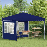 Produktbild för Pop-up Partytält 288 x 288 x 245 cm Blå Oxford Tyg