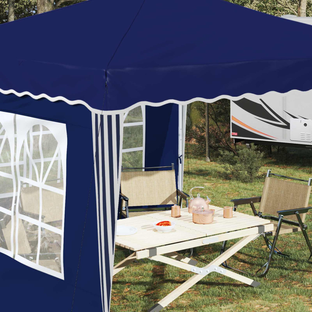 Produktbild för Pop-up Partytält 288 x 288 x 245 cm Blå Oxford Tyg