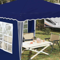 Produktbild för Pop-up Partytält 288 x 288 x 245 cm Blå Oxford Tyg