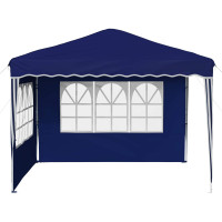 Produktbild för Pop-up Partytält 288 x 288 x 245 cm Blå Oxford Tyg