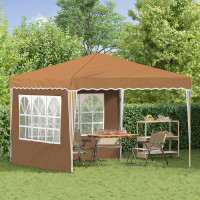 Produktbild för Pop-up Partytält 288 x 288 x 245 cm Beige Oxford Tyg