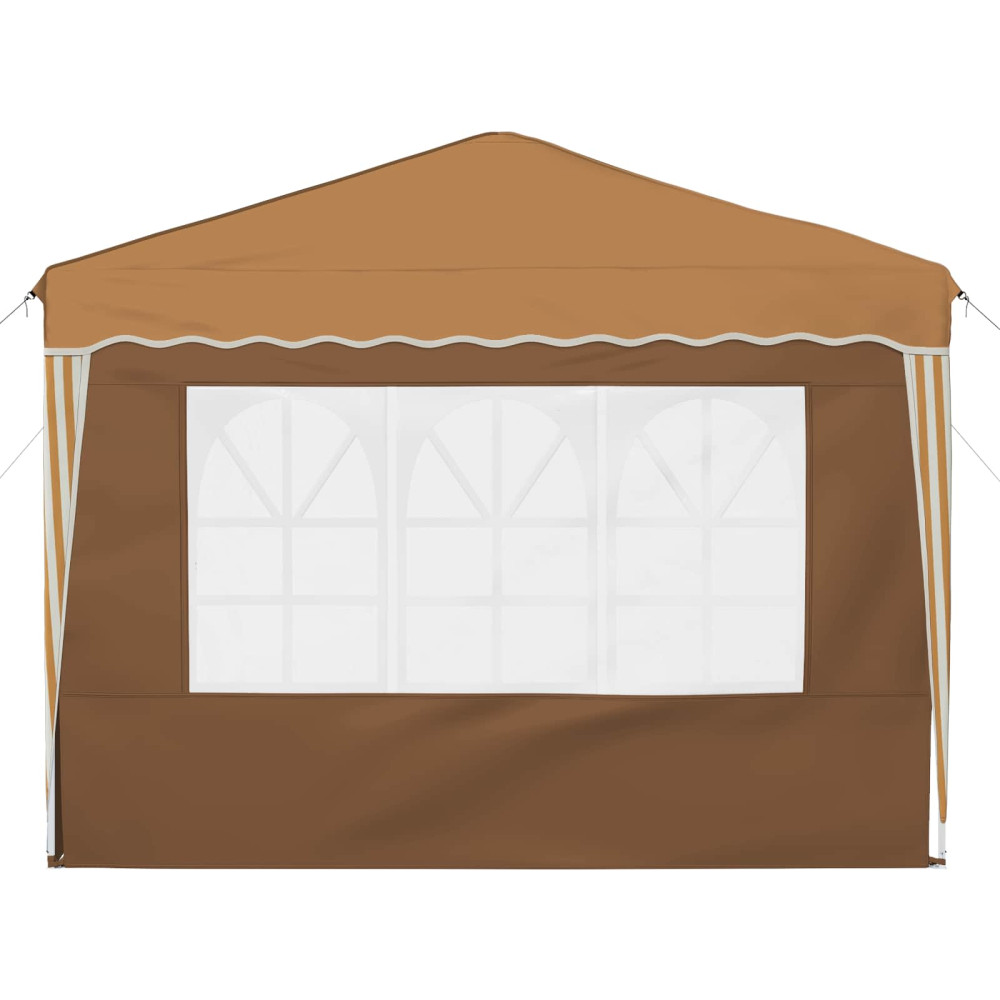 Produktbild för Pop-up Partytält 288 x 288 x 245 cm Beige Oxford Tyg