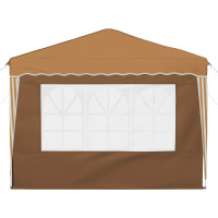 Produktbild för Pop-up Partytält 288 x 288 x 245 cm Beige Oxford Tyg