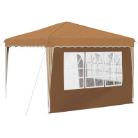 Produktbild för Pop-up Partytält 288 x 288 x 245 cm Beige Oxford Tyg