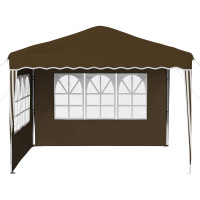 Produktbild för Pop-up Partytält 288 x 288 x 245 cm Taupe Oxford Tyg
