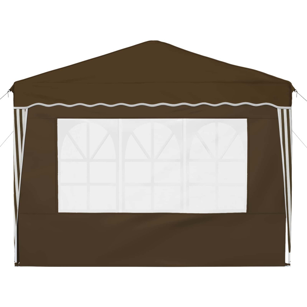 Produktbild för Pop-up Partytält 288 x 288 x 245 cm Taupe Oxford Tyg