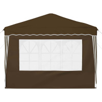 Produktbild för Pop-up Partytält 288 x 288 x 245 cm Taupe Oxford Tyg