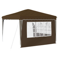 Produktbild för Pop-up Partytält 288 x 288 x 245 cm Taupe Oxford Tyg
