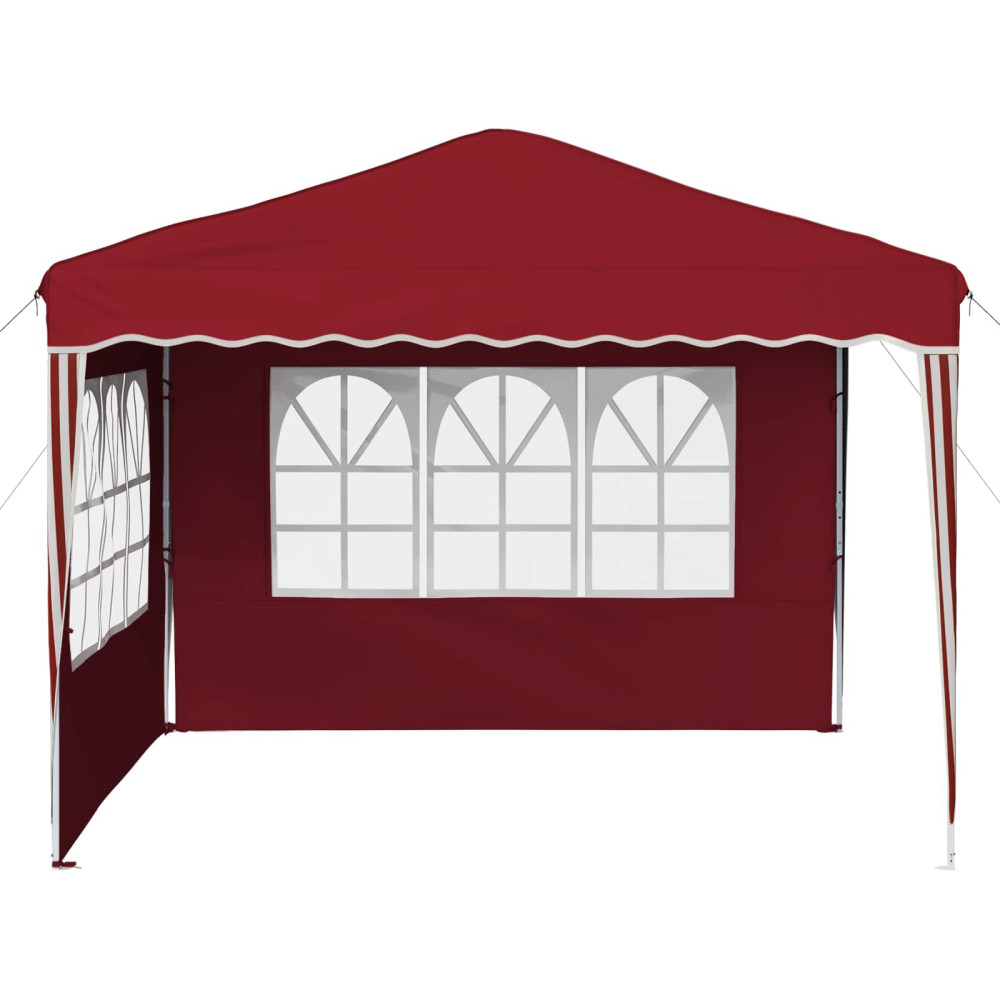Produktbild för Pop-up Partytält 288 x 288 x 245 cm Vinröd Oxford Tyg