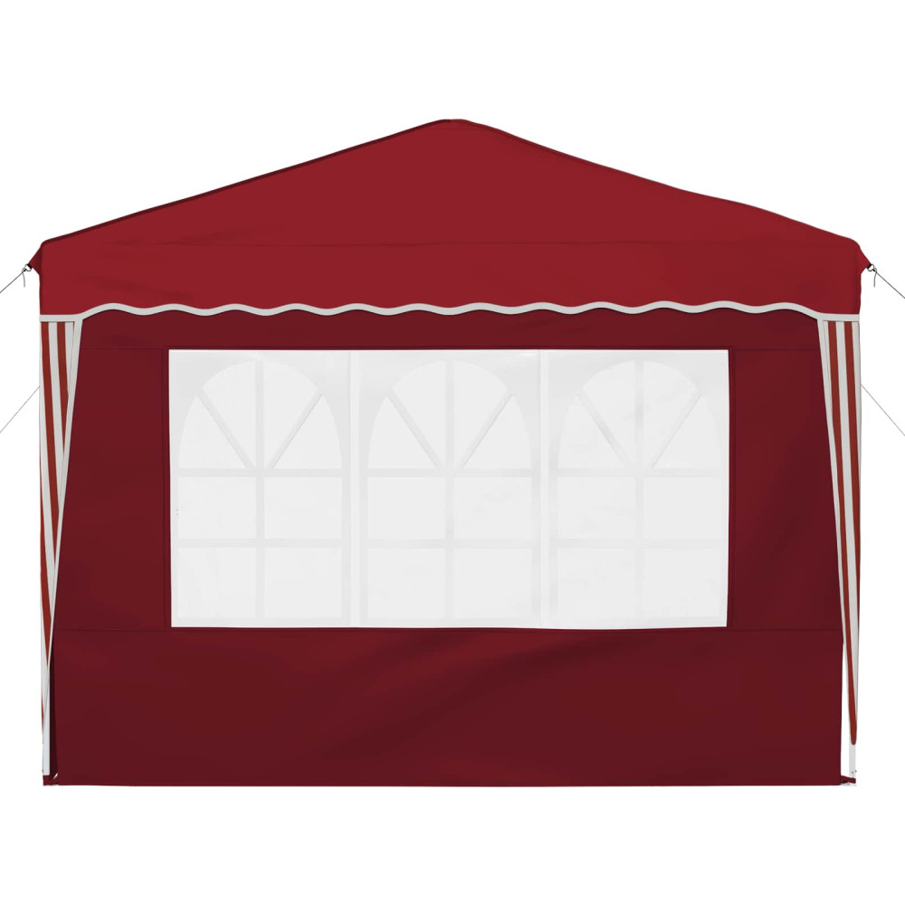Produktbild för Pop-up Partytält 288 x 288 x 245 cm Vinröd Oxford Tyg