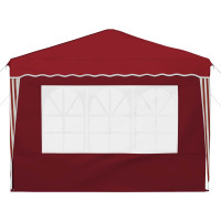 Produktbild för Pop-up Partytält 288 x 288 x 245 cm Vinröd Oxford Tyg