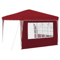 Produktbild för Pop-up Partytält 288 x 288 x 245 cm Vinröd Oxford Tyg