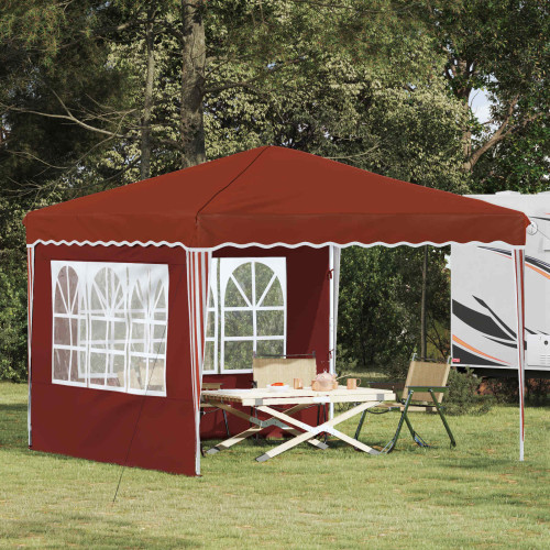 vidaXL Pop-up Partytält 288 x 288 x 245 cm Terracotta Oxford Tyg