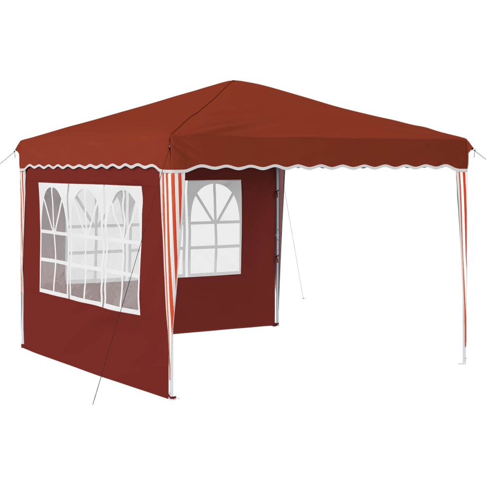 Produktbild för Pop-up Partytält 288 x 288 x 245 cm Terracotta Oxford Tyg