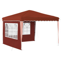 Produktbild för Pop-up Partytält 288 x 288 x 245 cm Terracotta Oxford Tyg