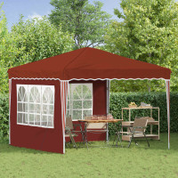 Produktbild för Pop-up Partytält 288 x 288 x 245 cm Terracotta Oxford Tyg