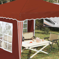 Produktbild för Pop-up Partytält 288 x 288 x 245 cm Terracotta Oxford Tyg
