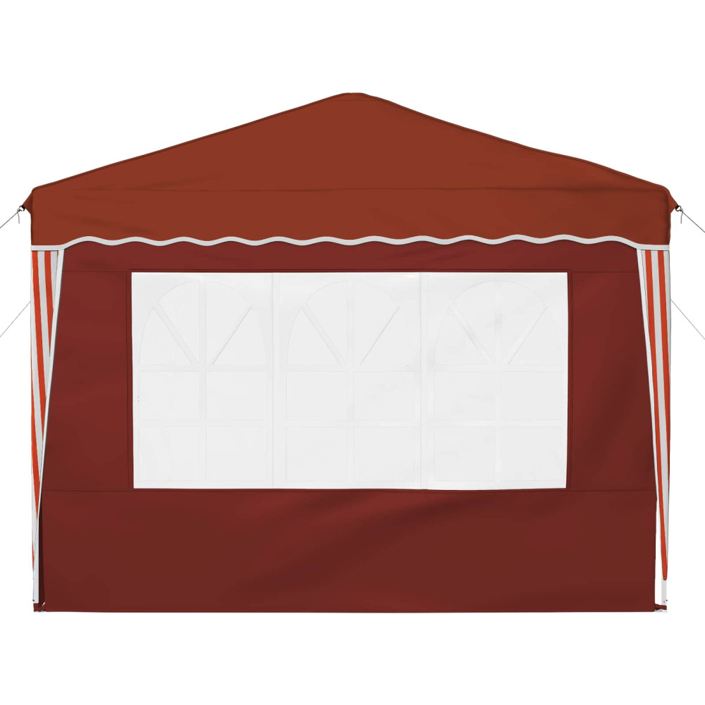 Produktbild för Pop-up Partytält 288 x 288 x 245 cm Terracotta Oxford Tyg