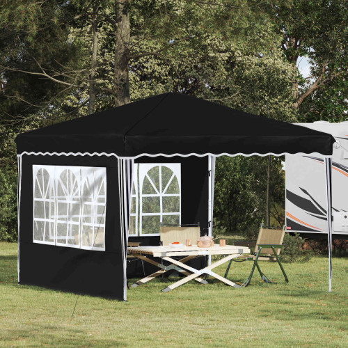 vidaXL Pop-up Partytält 288 x 288 x 245 cm Svart Oxford Tyg