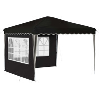 Produktbild för Pop-up Partytält 288 x 288 x 245 cm Svart Oxford Tyg
