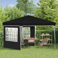 Produktbild för Pop-up Partytält 288 x 288 x 245 cm Svart Oxford Tyg