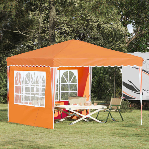 vidaXL Pop-up Partytält 288 x 288 x 245 cm Orange Oxford Tyg