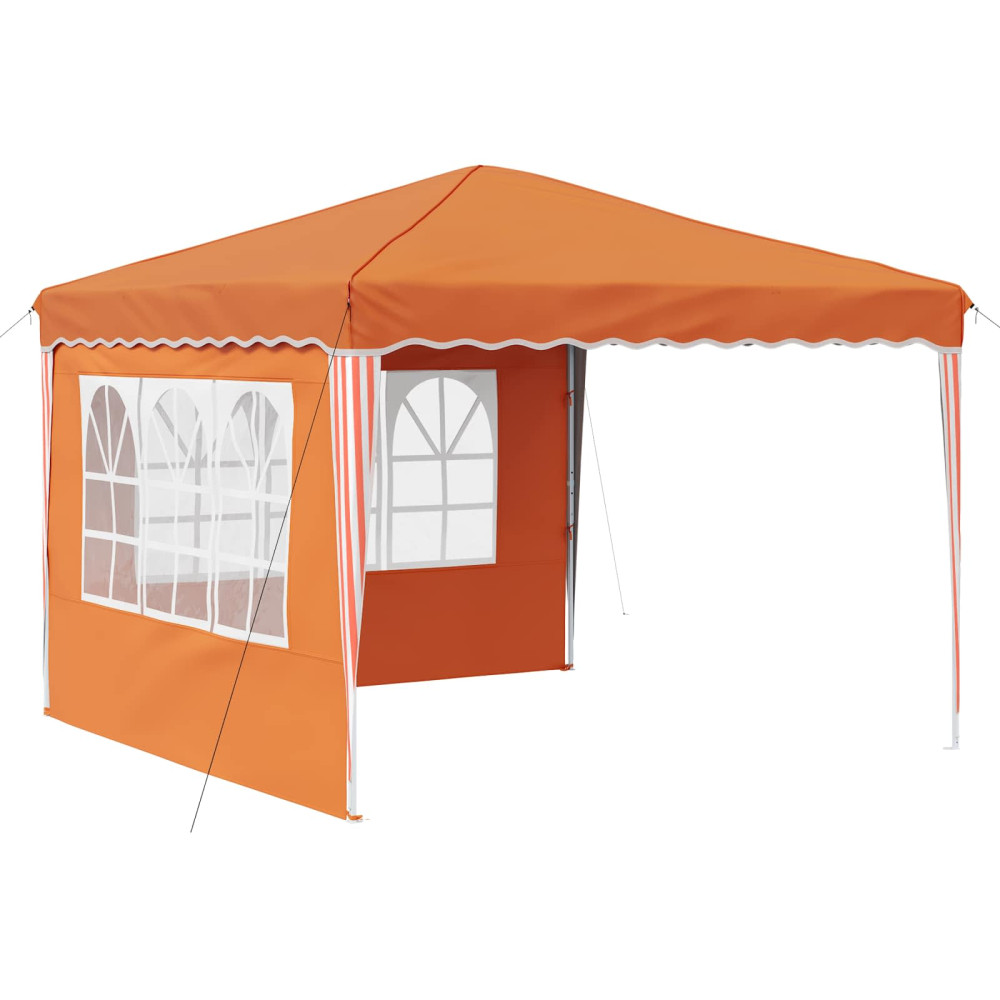 Produktbild för Pop-up Partytält 288 x 288 x 245 cm Orange Oxford Tyg
